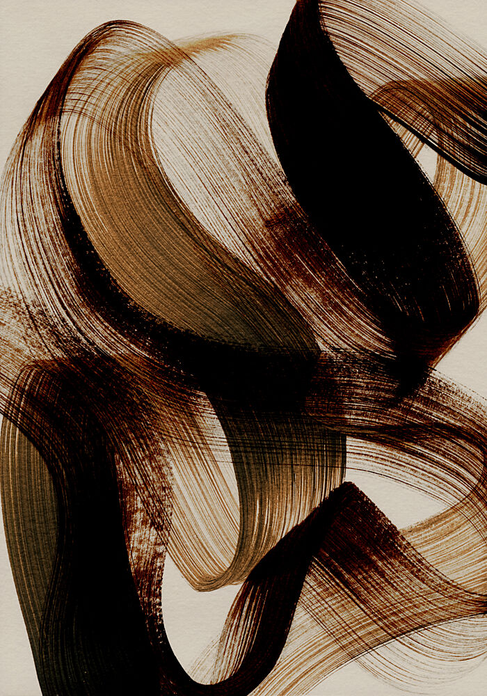 Warm Fluid Strokes art print by Mareike Bohmer for $57.95 CAD
