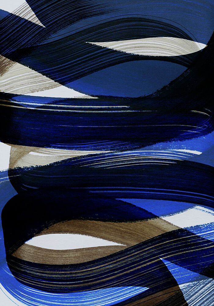 Indigo Brown Flow art print by Mareike Bohmer for $57.95 CAD