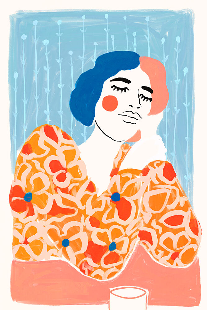 Dreamy Floral Portrait art print by Treechild for $57.95 CAD
