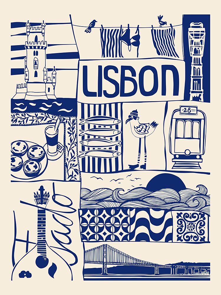 Lisbon Iconic Charms art print by Annick for $57.95 CAD