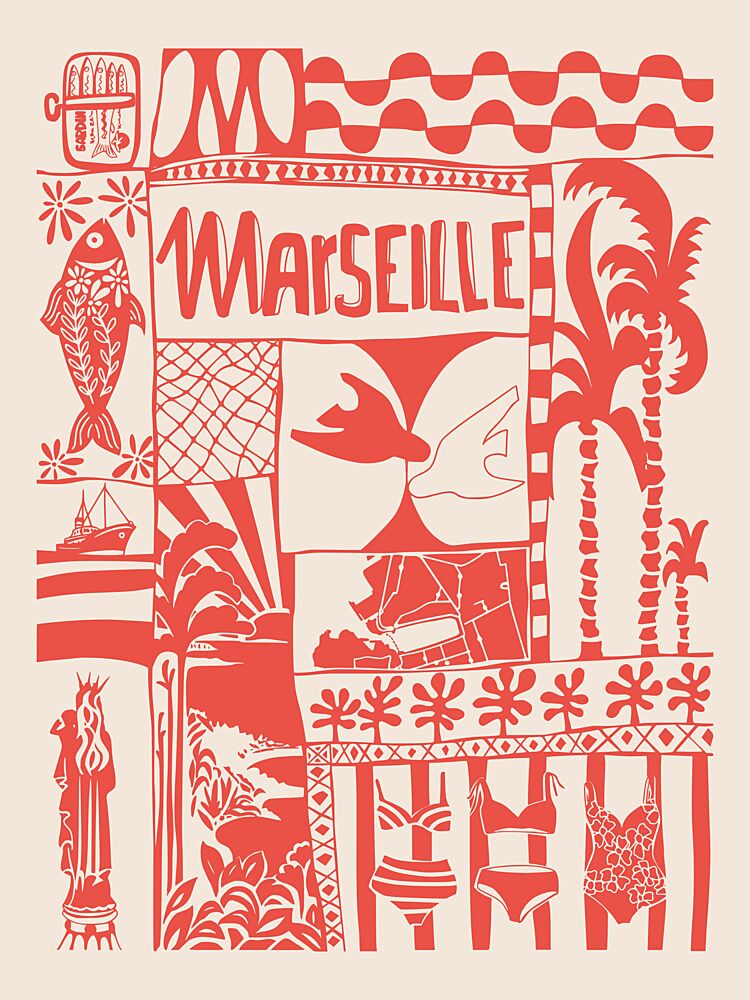 Marseille Summer Vacation art print by Annick for $57.95 CAD