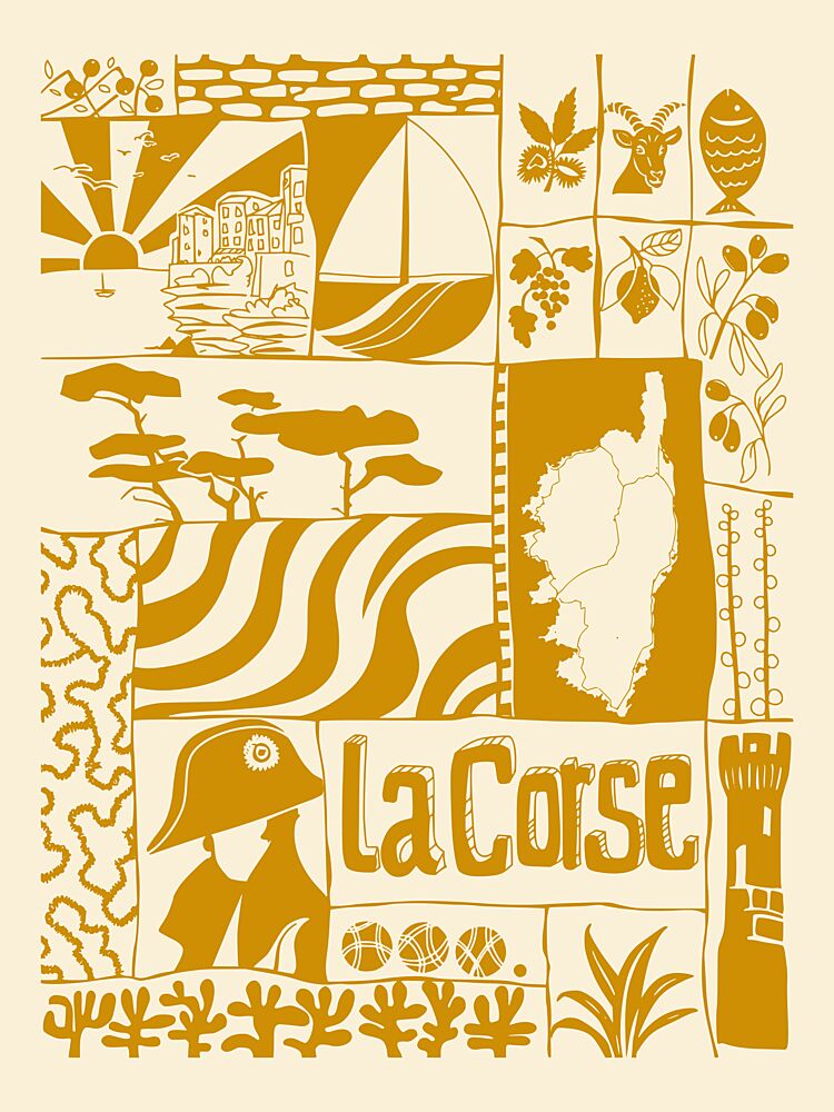 Corsica Island Story art print by Annick for $57.95 CAD