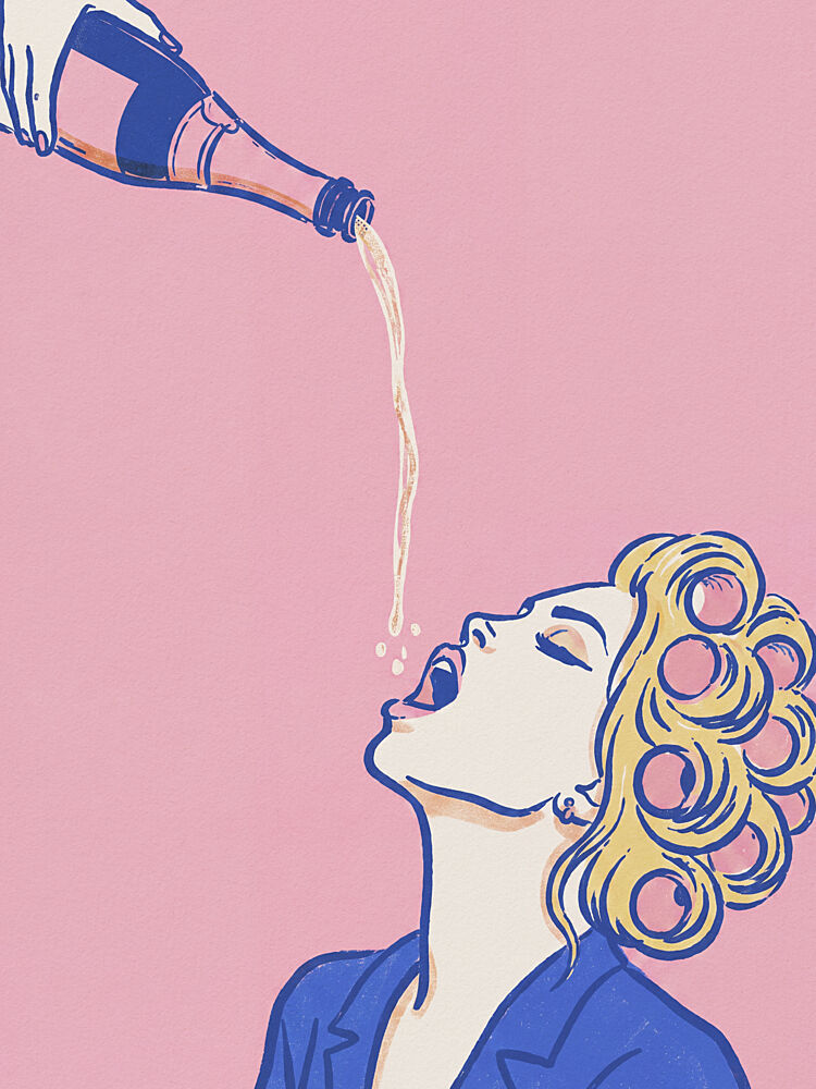 Champagne Pop Art Party art print by Andreas Magnusson for $57.95 CAD