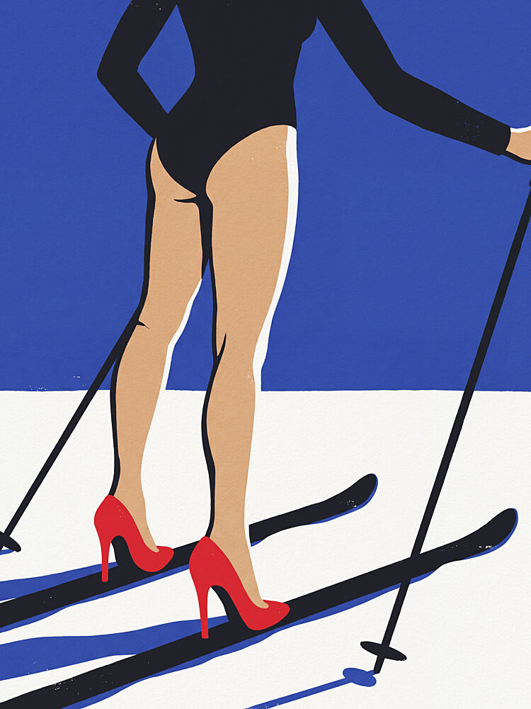 Skiing Red Heels art print by Andreas Magnusson for $57.95 CAD