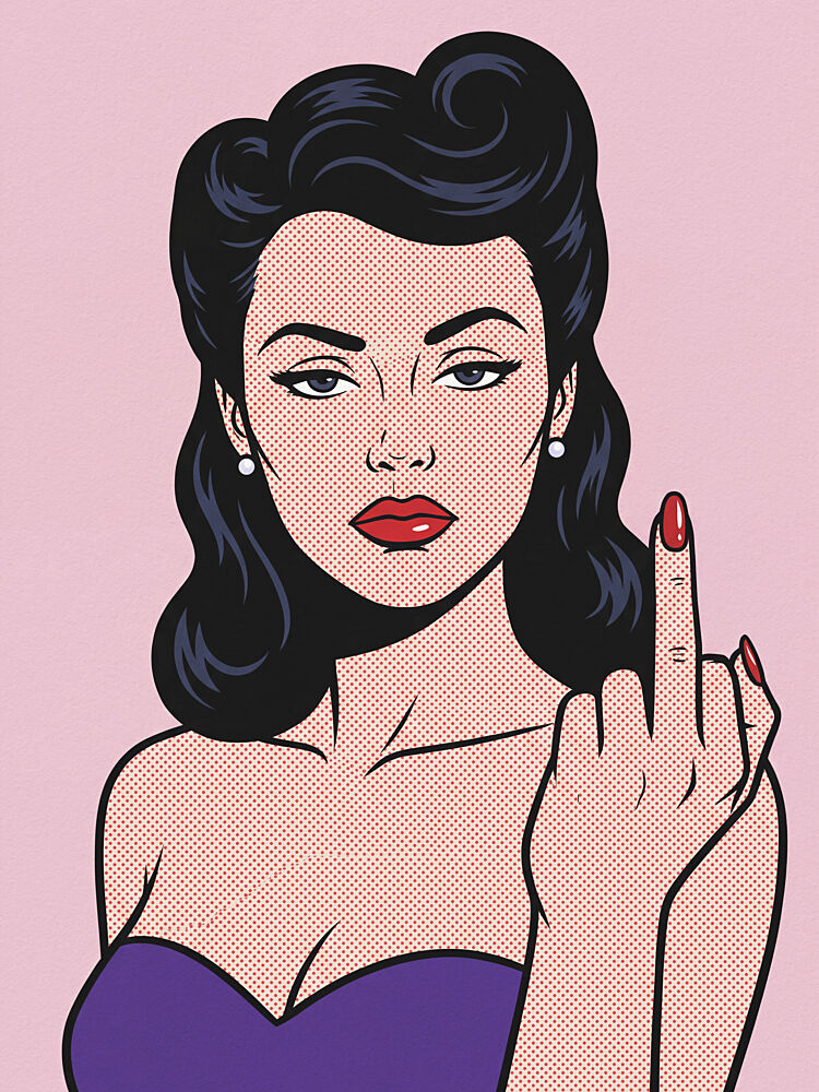 Middle Finger Pop Art art print by Andreas Magnusson for $57.95 CAD