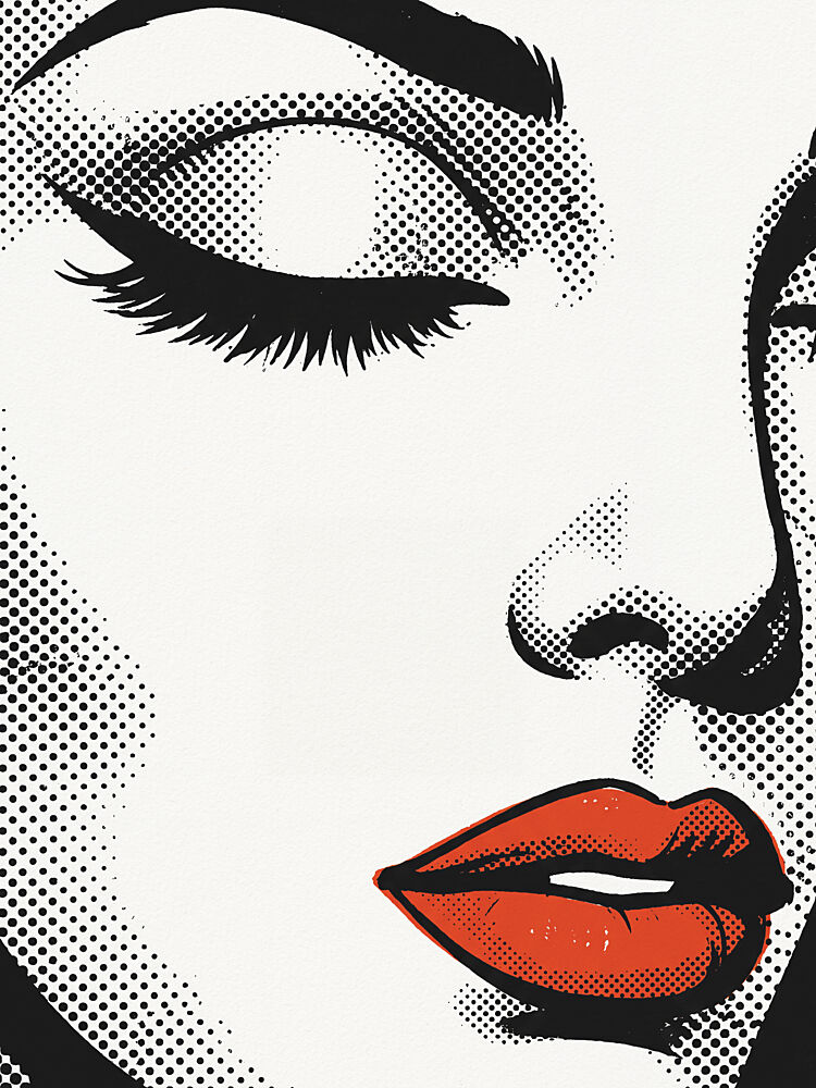 Red Lips Pop Art art print by Andreas Magnusson for $57.95 CAD