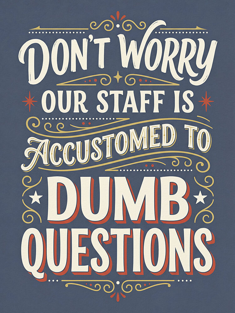 Humorous Dumb Questions Quote art print by Andreas Magnusson for $57.95 CAD