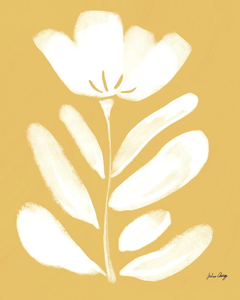 Minimal Yellow Floral art print by Julia Cheney for $57.95 CAD