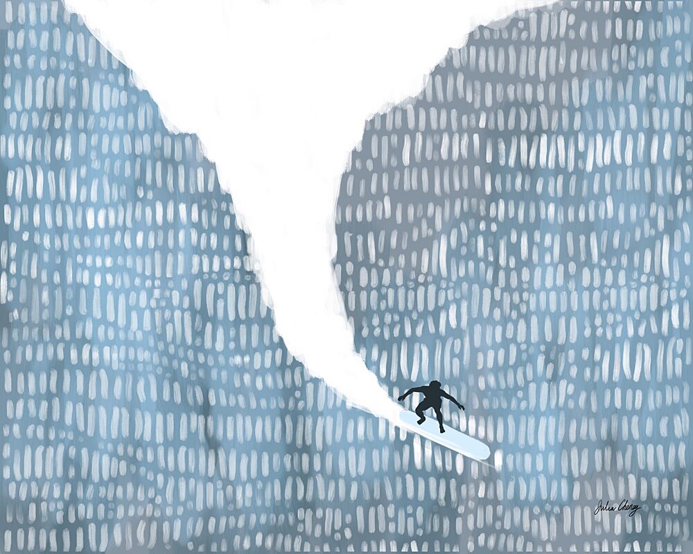 Surfing the Blue Wave art print by Julia Cheney for $57.95 CAD