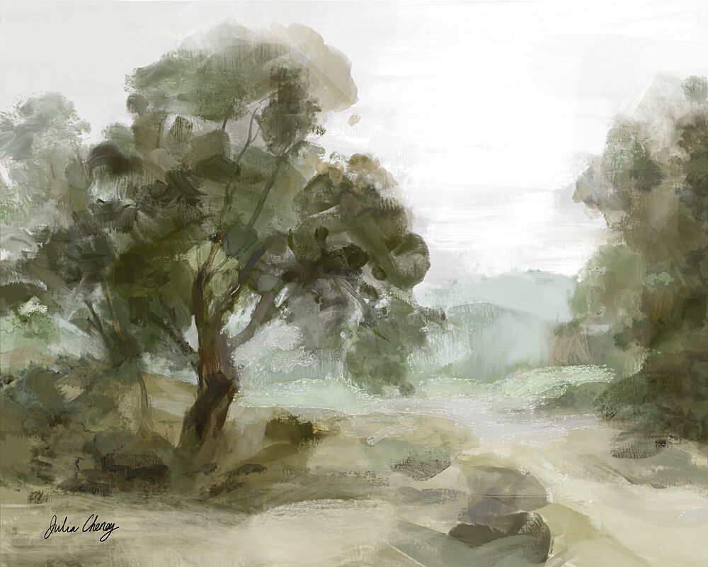 Misty Valley Path art print by Julia Cheney for $57.95 CAD