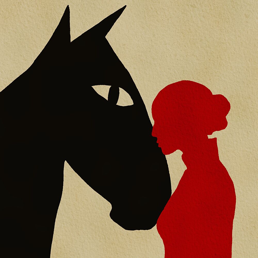 Gentle Horse Woman art print by Sharyn Bursic for $57.95 CAD