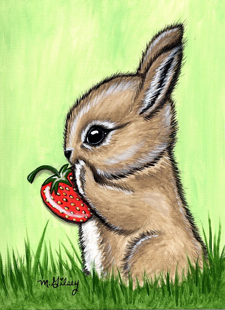 Gilsey Michelle Berry Bunny High Res Jpeg art print by Michelle Gilsey for $57.95 CAD