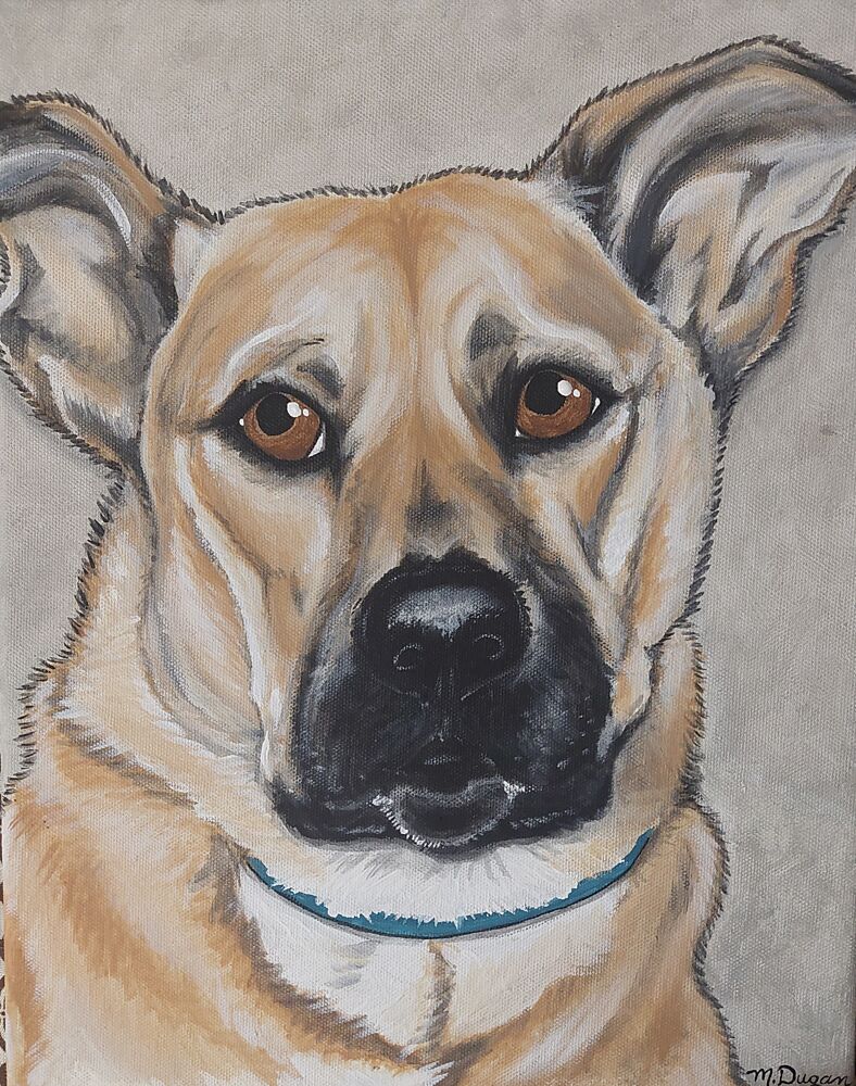 Attentive Dog Portrait art print by Michelle Gilsey for $57.95 CAD