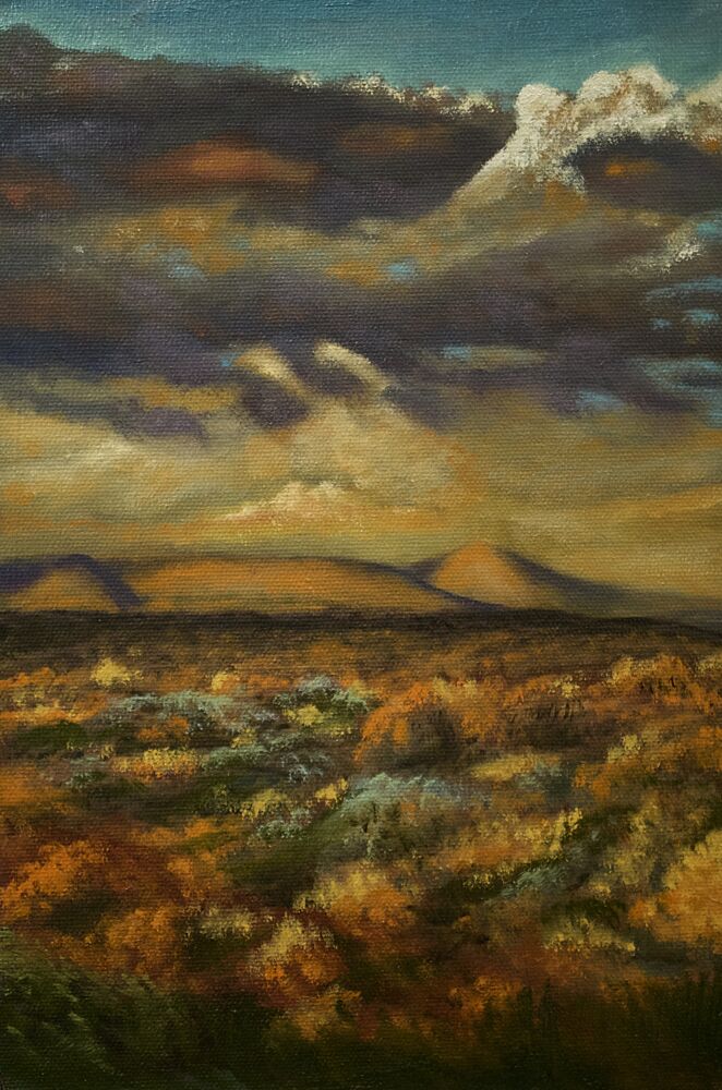 Golden Desert Landscape art print by Rodolfo III Molina for $57.95 CAD