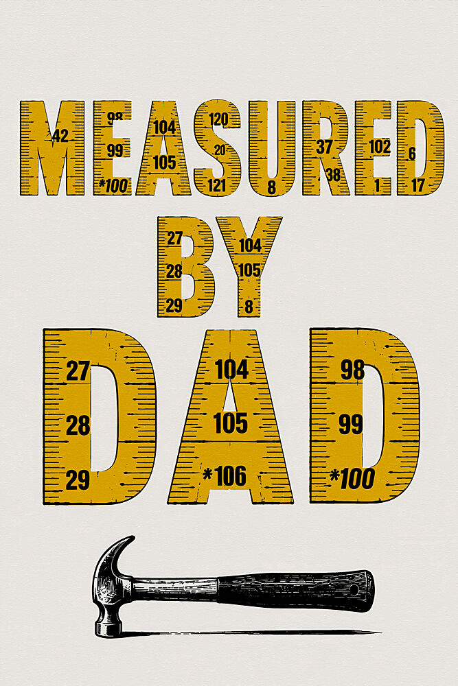 Measured by Dad art print by Treechild for $57.95 CAD
