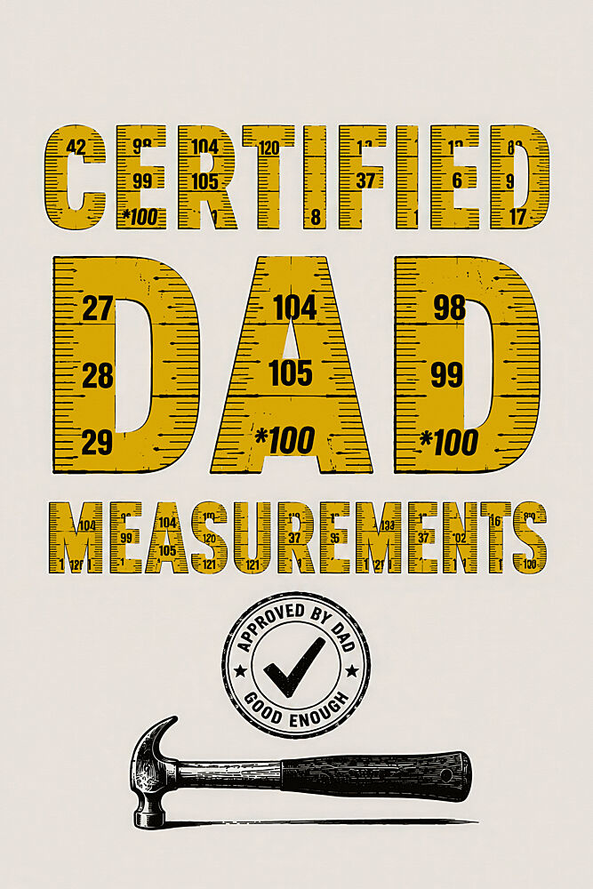 Certified Dad Measurements art print by Treechild for $57.95 CAD