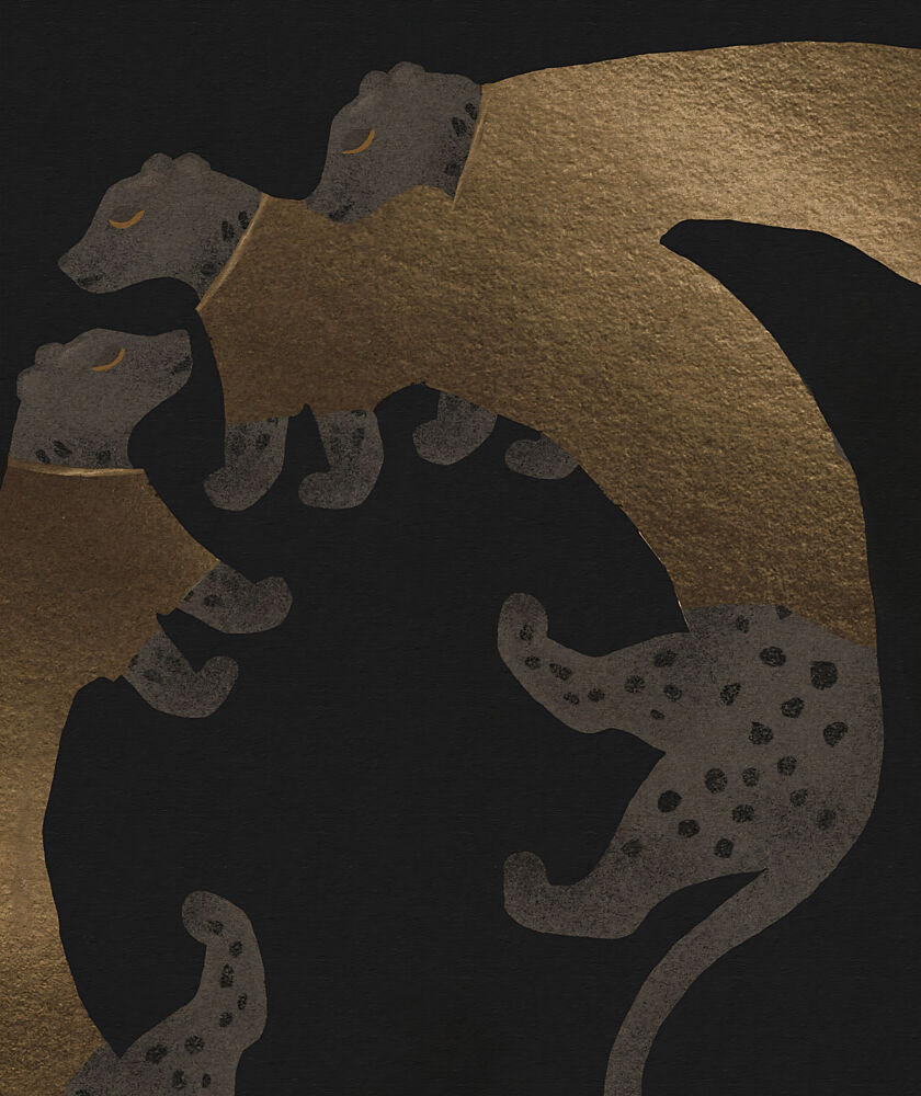 Elegant Black Gold Leopards art print by Josie George for $57.95 CAD