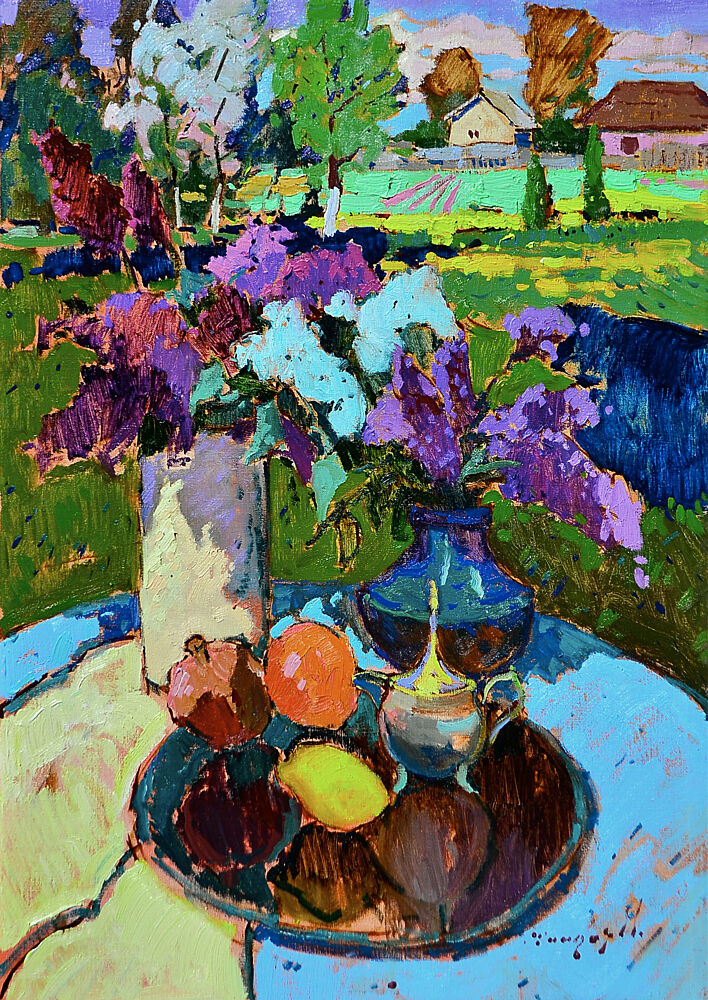 Vibrant Summer Lilac Still Life art print by Alexander Shandor for $57.95 CAD
