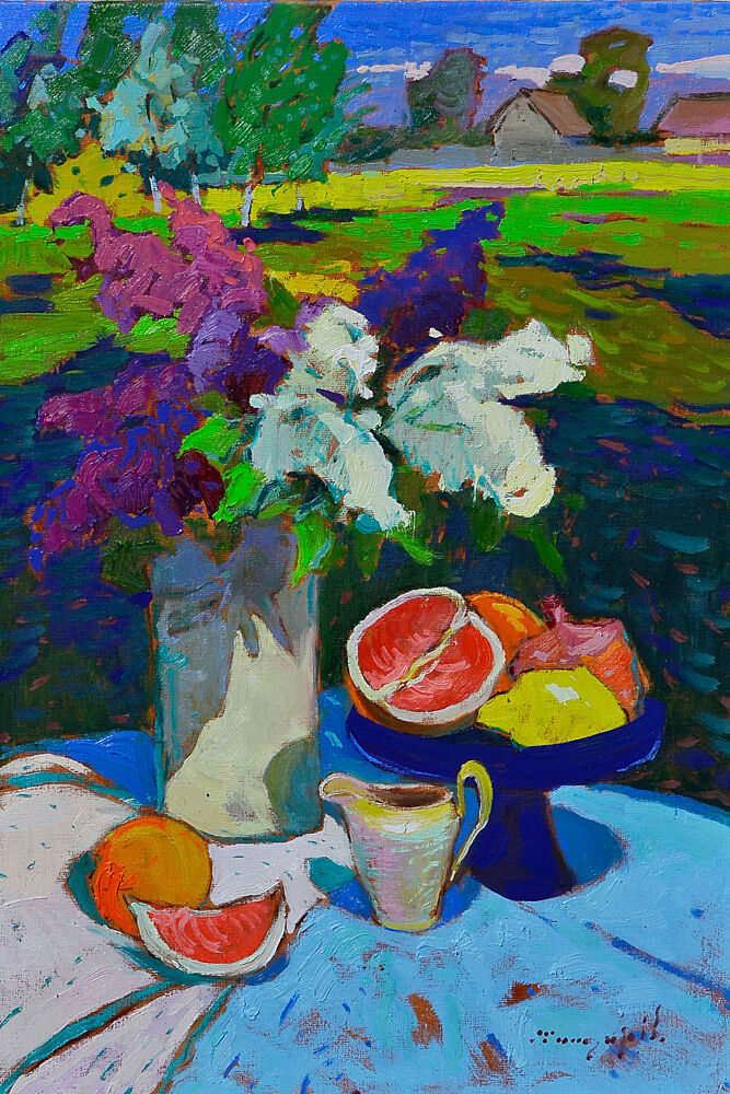 Garden Flowers and Citrus art print by Alexander Shandor for $57.95 CAD