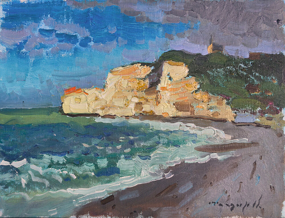 Coastal Cliff Waves art print by Alexander Shandor for $57.95 CAD