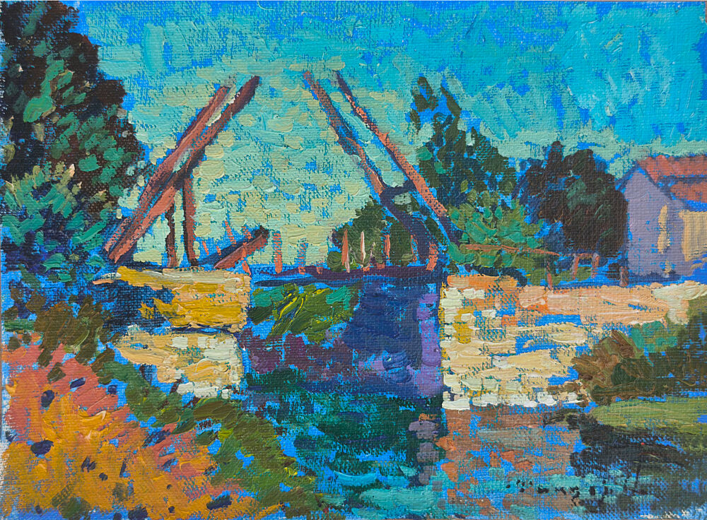 Vibrant Canal Bridge art print by Alexander Shandor for $57.95 CAD