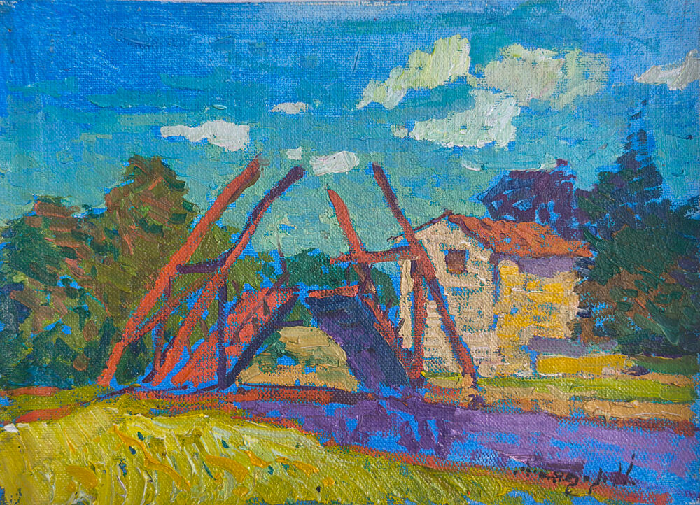 Vibrant Canal Bridge art print by Alexander Shandor for $57.95 CAD