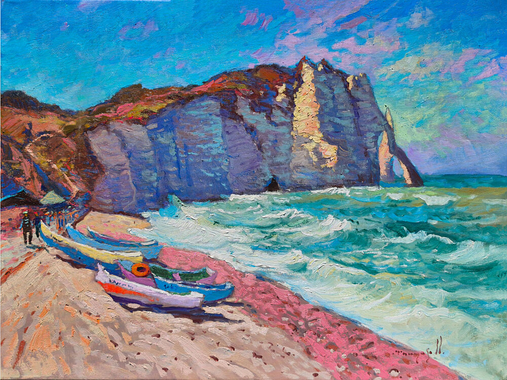 Etretat Cliffs Beach art print by Alexander Shandor for $57.95 CAD