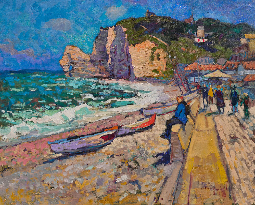 Vibrant Coastal Cliffs art print by Alexander Shandor for $57.95 CAD