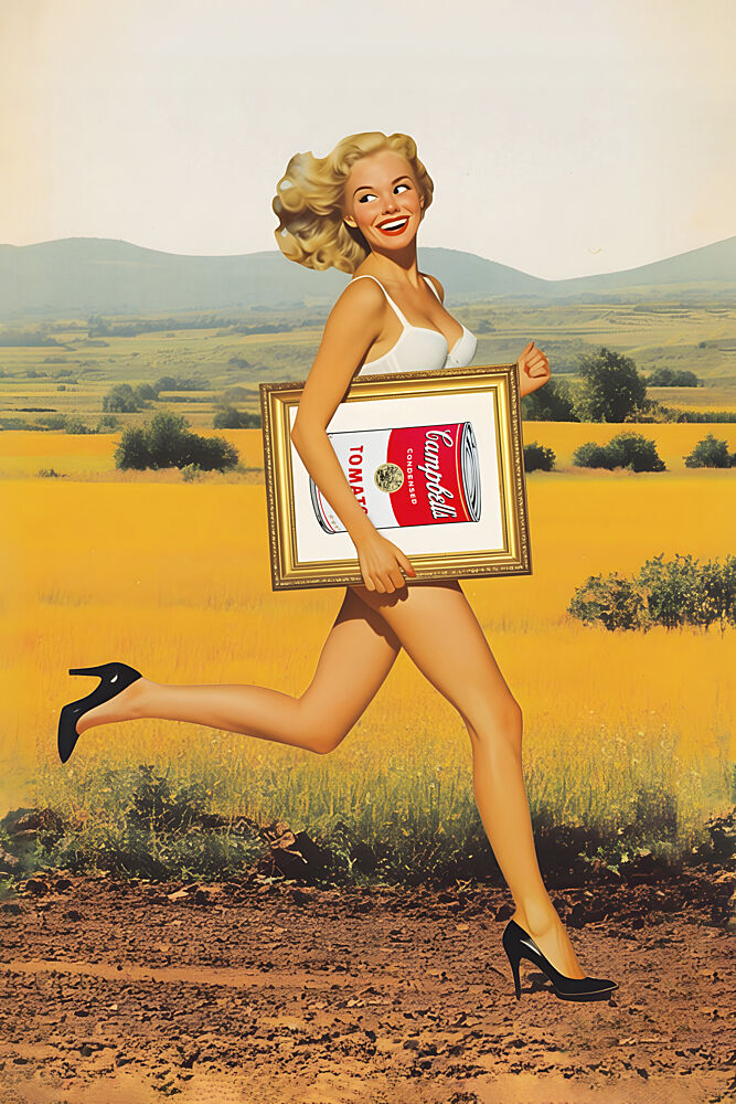 Running Blonde Pop Art art print by Dikhotomy for $57.95 CAD