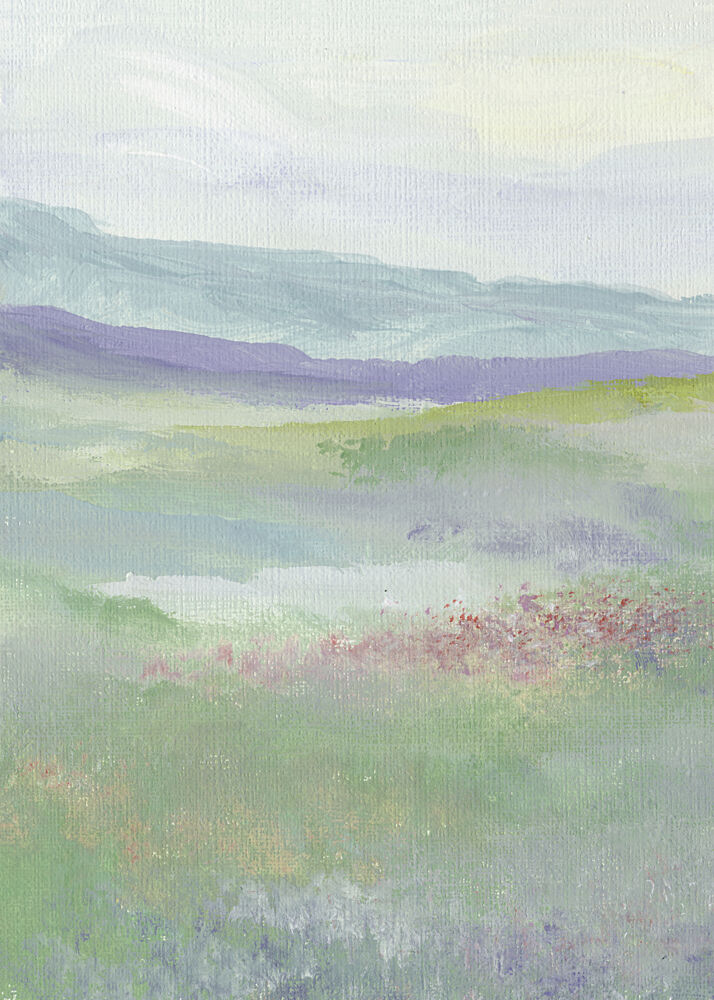 Misty Hillside Fields art print by Nikita Jariwala for $57.95 CAD