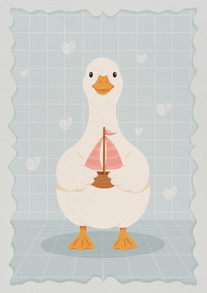 Sweet Goose with Sailboat art print by Lisa Solomoniuk for $57.95 CAD