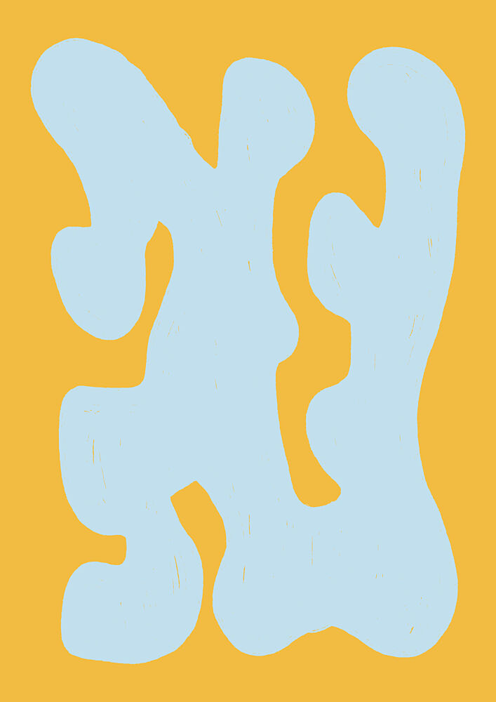 Fluid Blue Shapes art print by Lisa Solomoniuk for $57.95 CAD