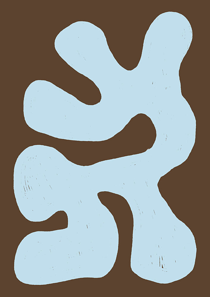 Fluid Organic Blue Shape art print by Lisa Solomoniuk for $57.95 CAD