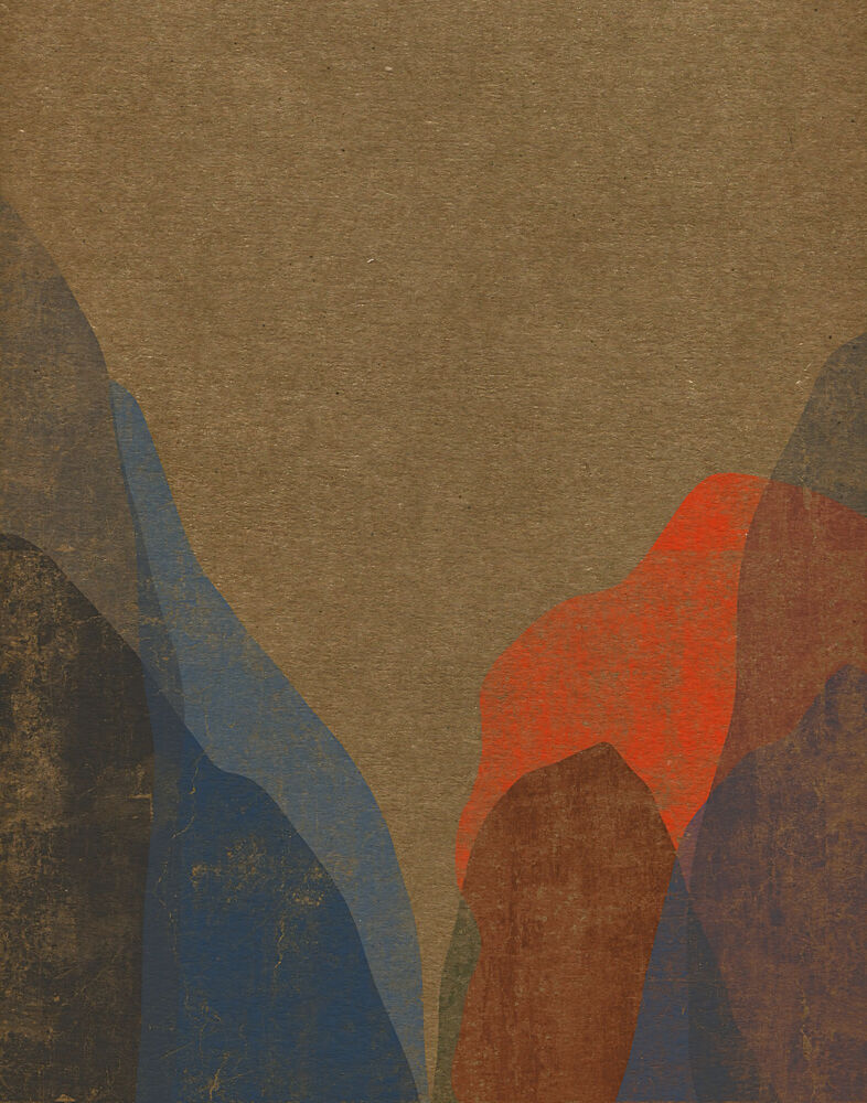 Abstract Mountainscape art print by Josie George for $57.95 CAD