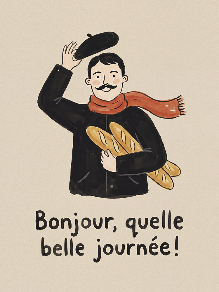 Bonjour French Man art print by Andreas Magnusson for $57.95 CAD