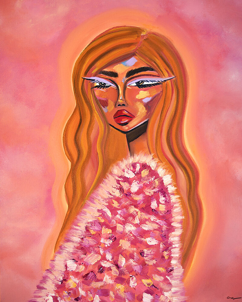 Pink Fur Glamour art print by Amy Straley for $57.95 CAD
