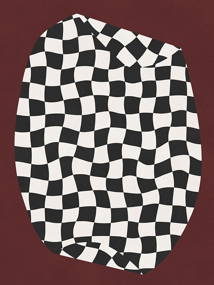 Dynamic Checkerboard Waves art print by Vitor Costa for $57.95 CAD