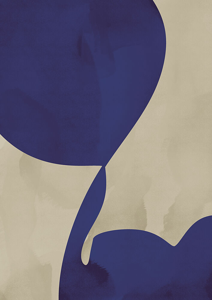 Organic Blue Shapes art print by Lisa Solomoniuk for $57.95 CAD