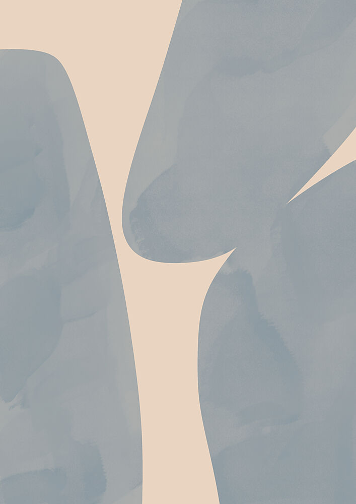 Soft Blue Abstract Shapes art print by Lisa Solomoniuk for $57.95 CAD