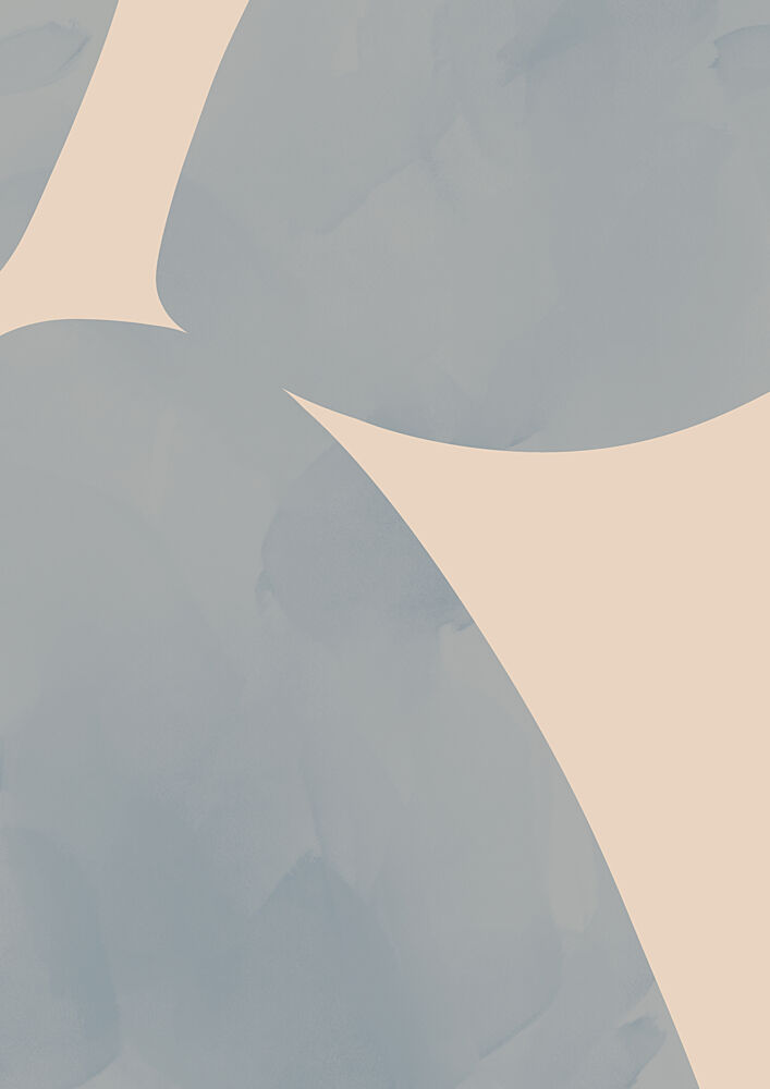 Soft Blue Peach Curves art print by Lisa Solomoniuk for $57.95 CAD