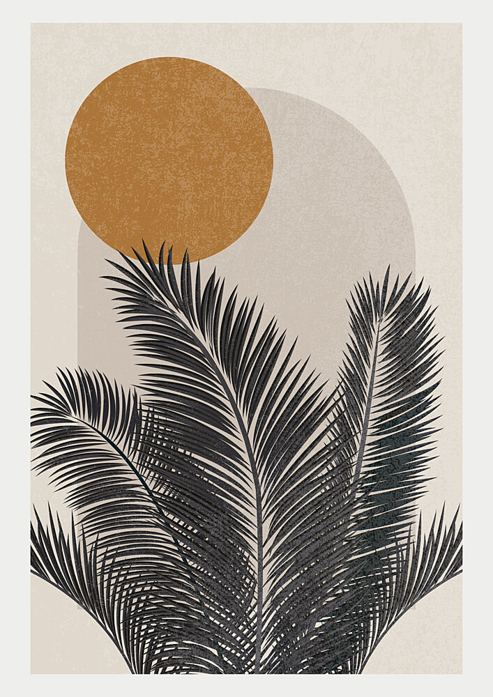 Desert Sun Palm Leaves art print by Lisa Solomoniuk for $57.95 CAD