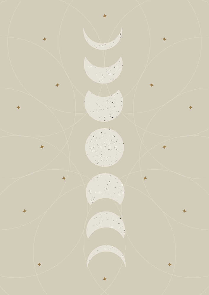 Mystic Moon Phases art print by Lisa Solomoniuk for $57.95 CAD