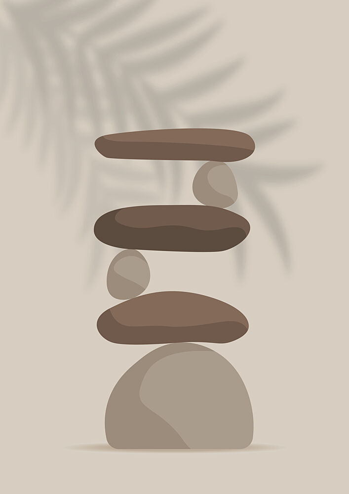 Balanced Zen Stones art print by Lisa Solomoniuk for $57.95 CAD