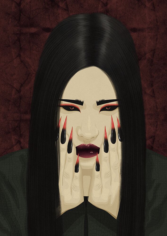 Gothic Red Tears art print by Lisa Solomoniuk for $57.95 CAD