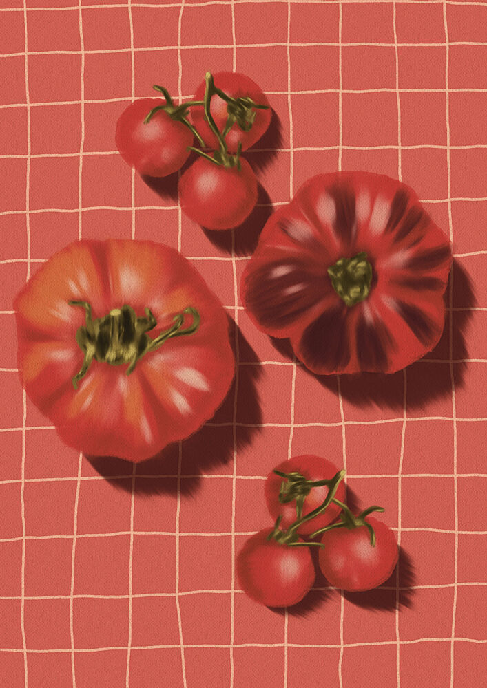 Rustic Red Tomatoes art print by Lisa Solomoniuk for $57.95 CAD