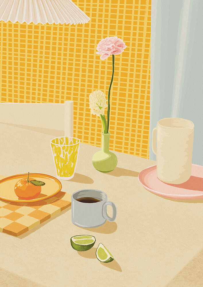 Bright Breakfast Table art print by Lisa Solomoniuk for $57.95 CAD