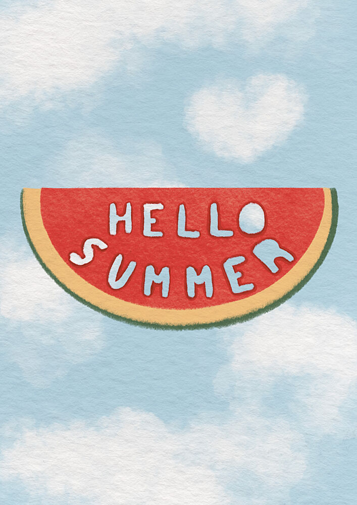 Hello Summer Watermelon art print by Lisa Solomoniuk for $57.95 CAD