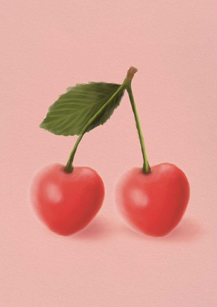 Sweet Cherry Duo art print by Lisa Solomoniuk for $57.95 CAD