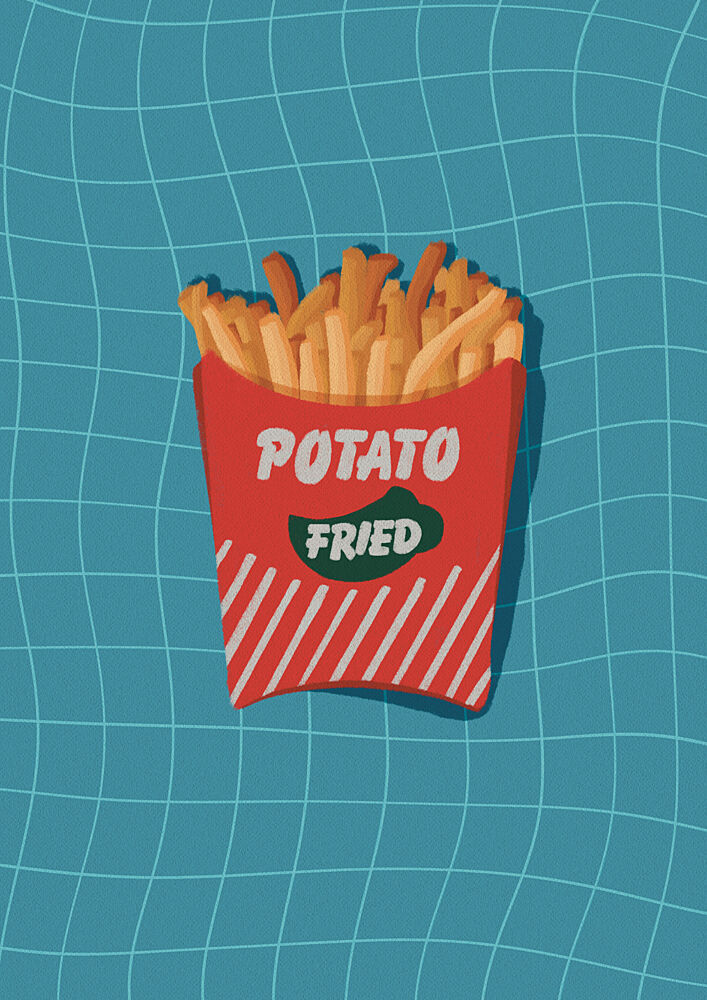 Retro Fries Snack art print by Lisa Solomoniuk for $57.95 CAD