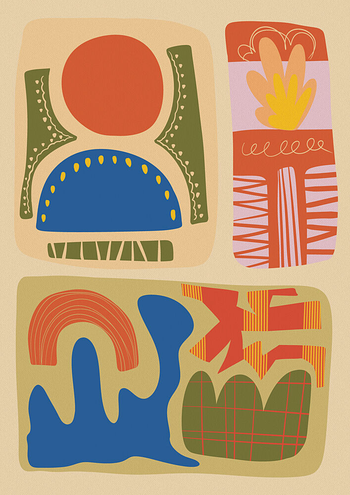 Modern Abstract Shapes art print by Lisa Solomoniuk for $57.95 CAD